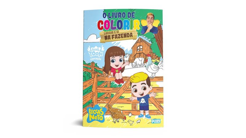 Livro - O livro de colorir Luccas e Gi na fazenda em Promoção na