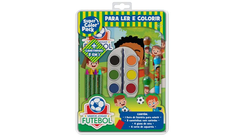 Super Color Pack - Vamos Jogar Futebol Livro De Colorir