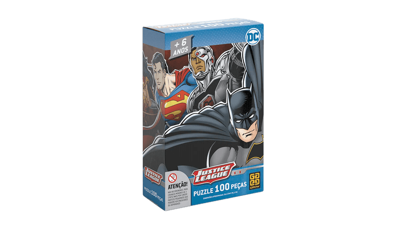 Puzzle 100 peças Liga da Justiça - Loja Grow