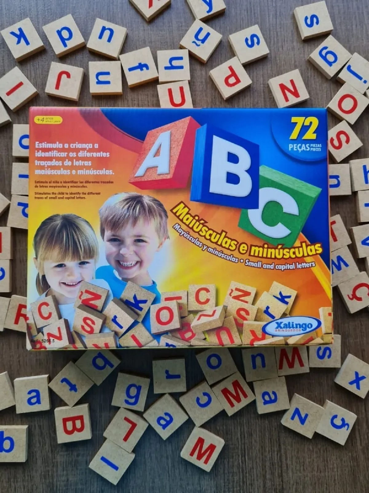 Brinquedo Educativo Jogo das Letrinhas 72 Peças GGB - SUPERIA PAPELARIA