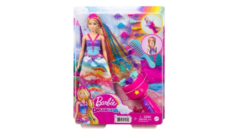 Boneca Barbie Princesa Dreamtopia Tranças Mágicas, com cabelo