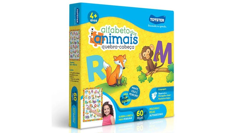 Quebra-cabeça Animais da Selva - Toyster Brinquedos - Toyster