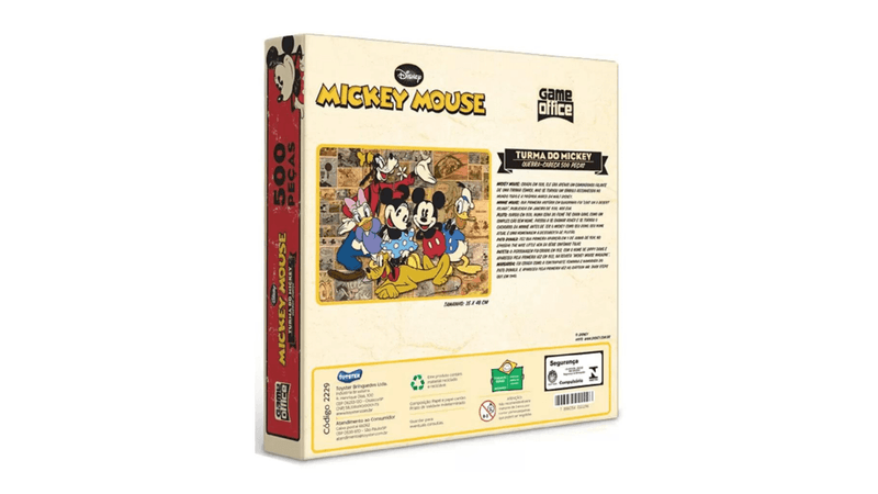 Quebra-Cabeça - Disney - Mickey Mouse - 500 Peças - Game Office - Toyster