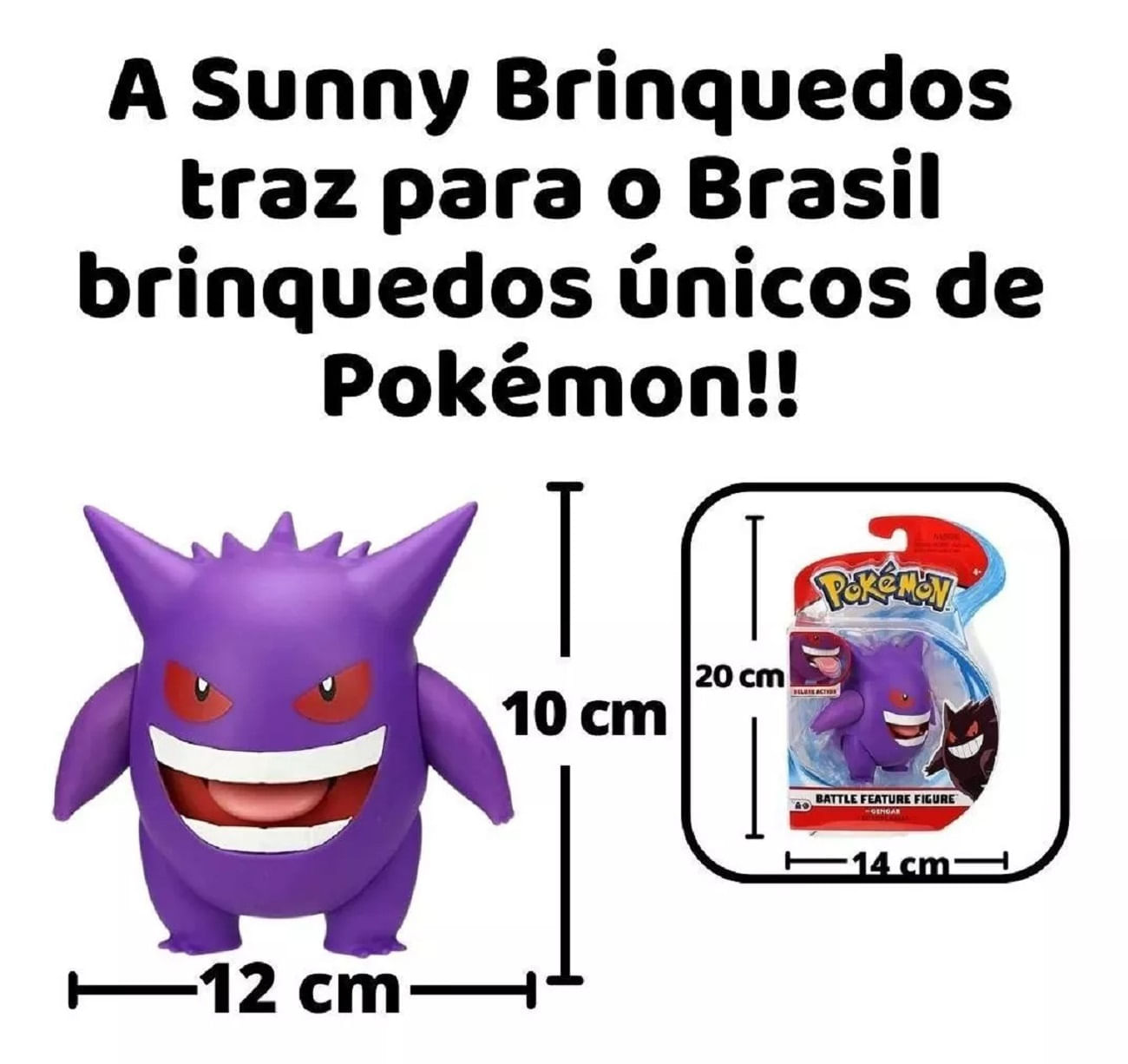 Boneco Pokémon Gengar - Sunny Brinquedos