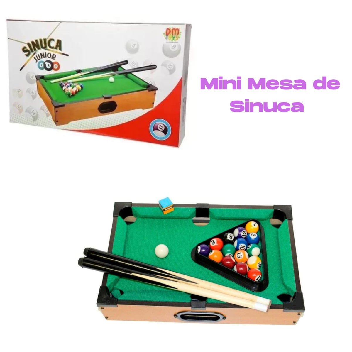 Jogo De Sinuca Junior 51Cm X 31Cm X 1 Dmt5080 Novo - GAMES & ELETRONICOS