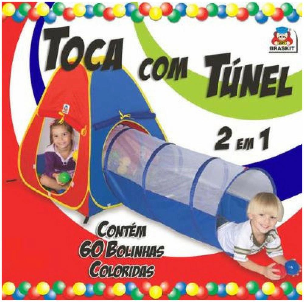 Toca Túnel Xadrez Vermelho em Soft